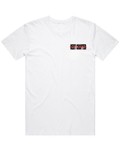 NO RISK NO STORY Heavy Weight Box Tee White