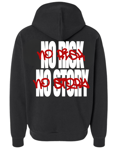 NO RISK NO STORY Heavy Weight Hoodie BLK