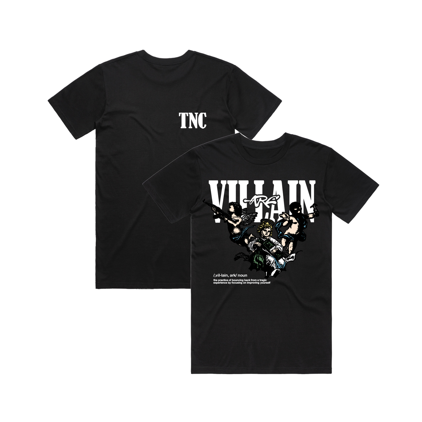 VILLAN ARC Heavy Weight Box Tee BLK