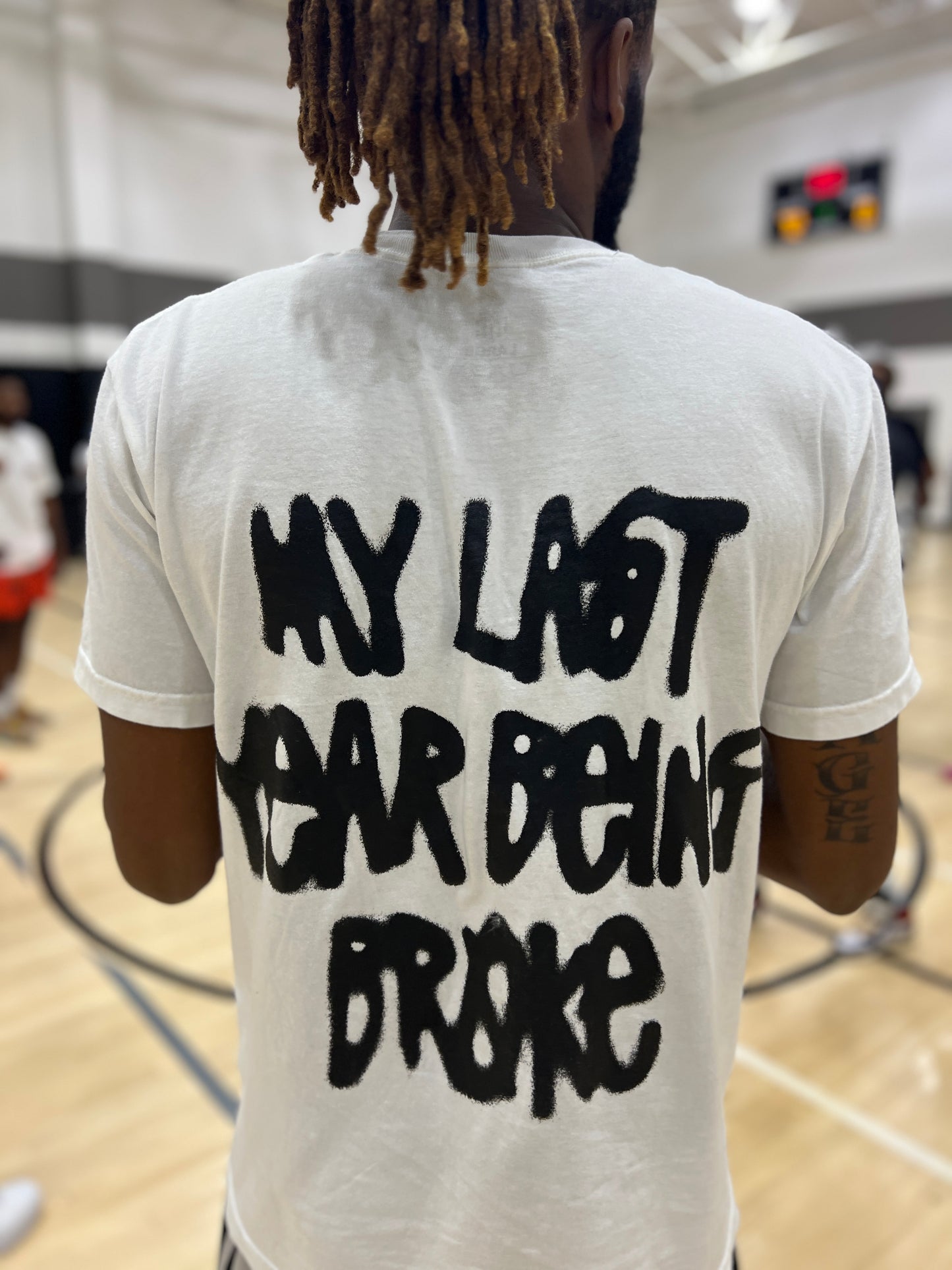 MY LAST YEAR BROKE Tee  White