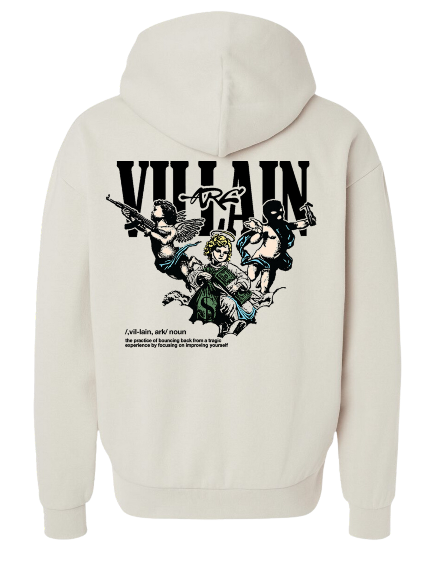 VILLAN ARC Heavy Weight Cotton Hoodie Cream