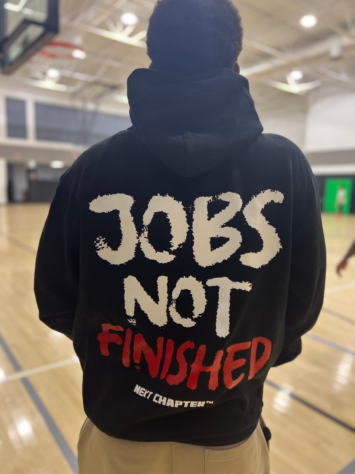 JOBS NOT FINISHED Heavy Weight Hoodie BLK