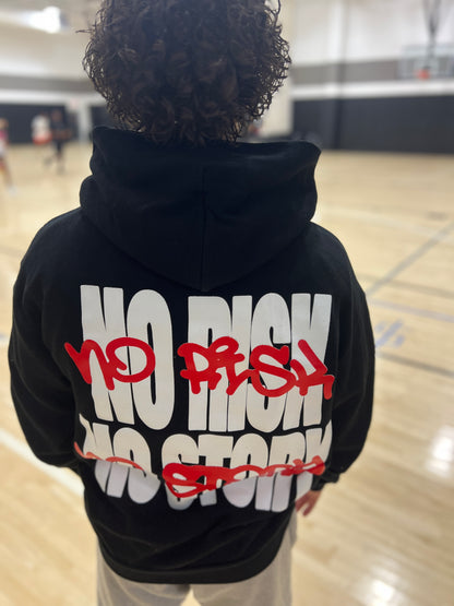 NO RISK NO STORY Heavy Weight Hoodie BLK